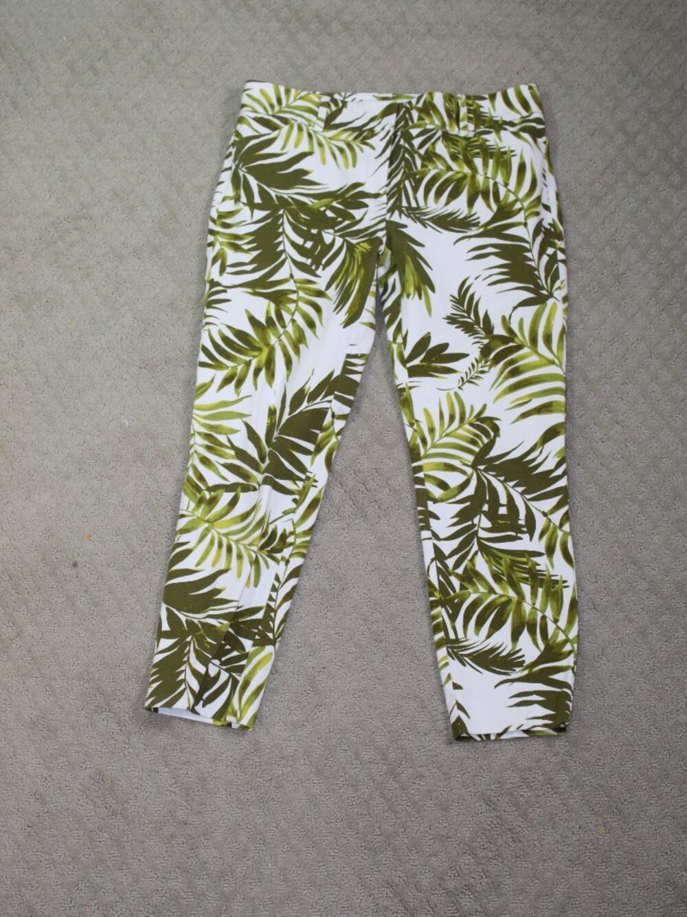 New York & Company Size 8 Tropical Green White Pants